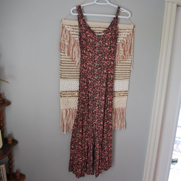 90's Vintage Floral Button Dress - Picture 1 of 7